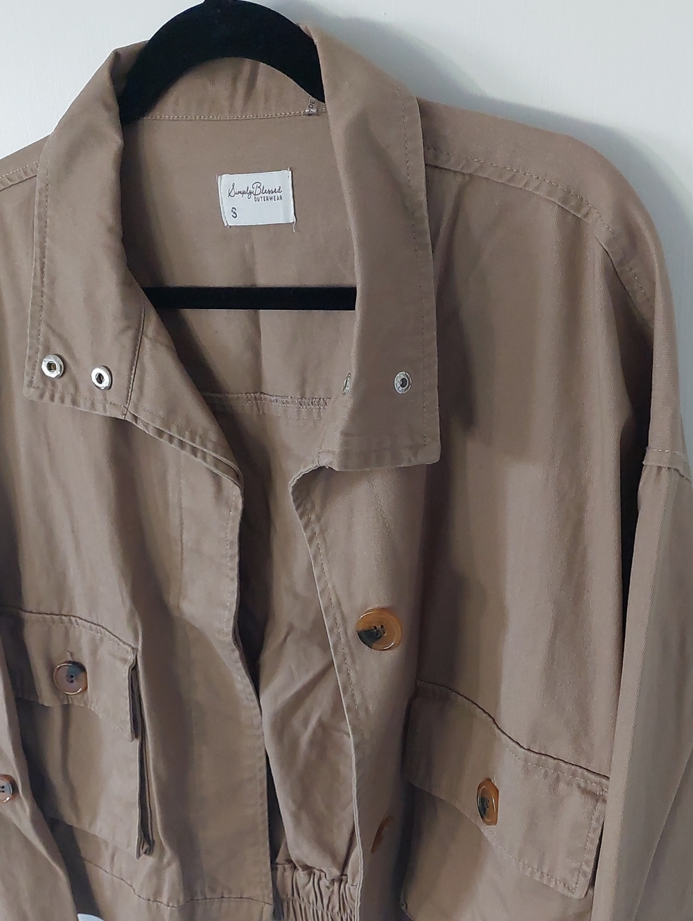 Lightweight Tan Cropped Jacket - Picture 2 of 4